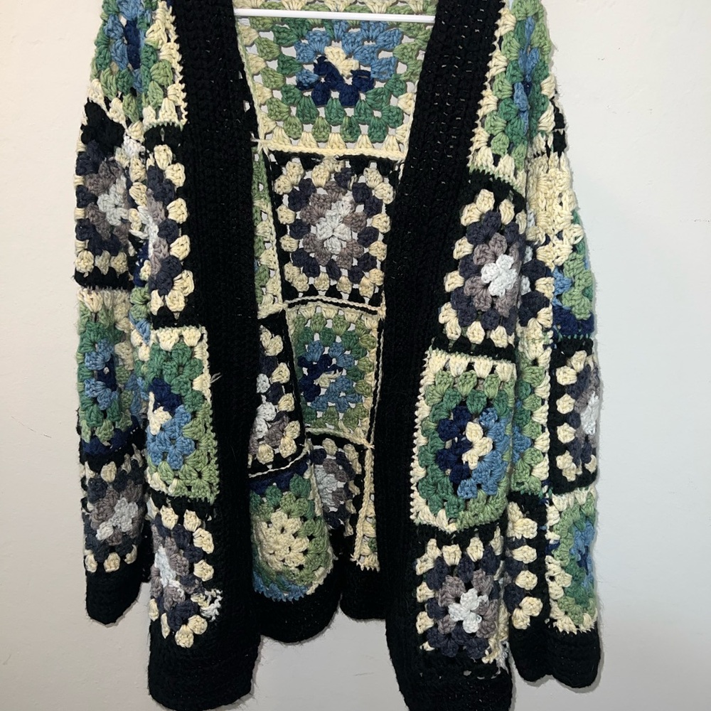 Handmade granny square crochet cardigan